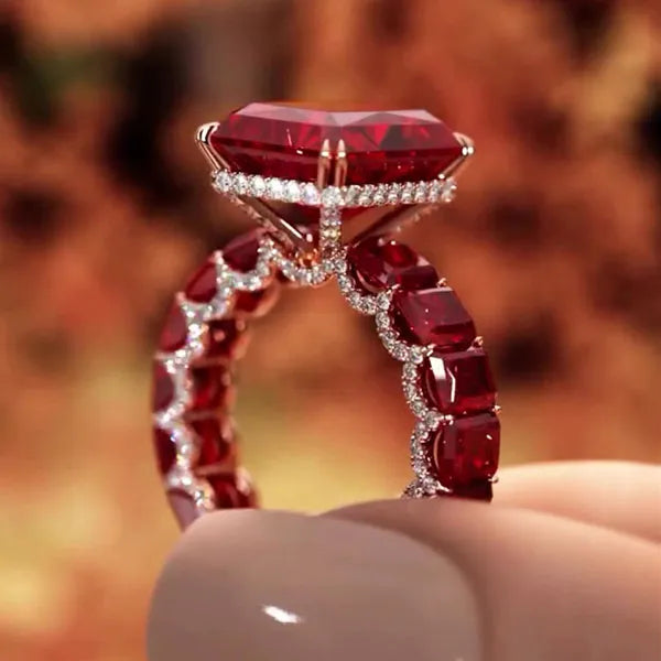 Royal Ruby Eternity Ring Pare Of 2