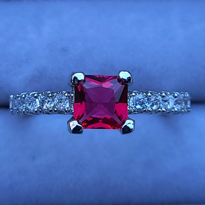 Royal Ruby Eternity Ring Pare Of 2