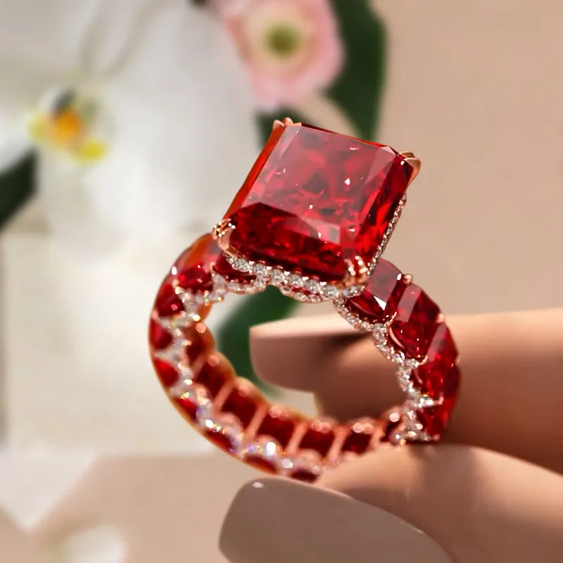 Royal Ruby Eternity Ring Pare Of 2