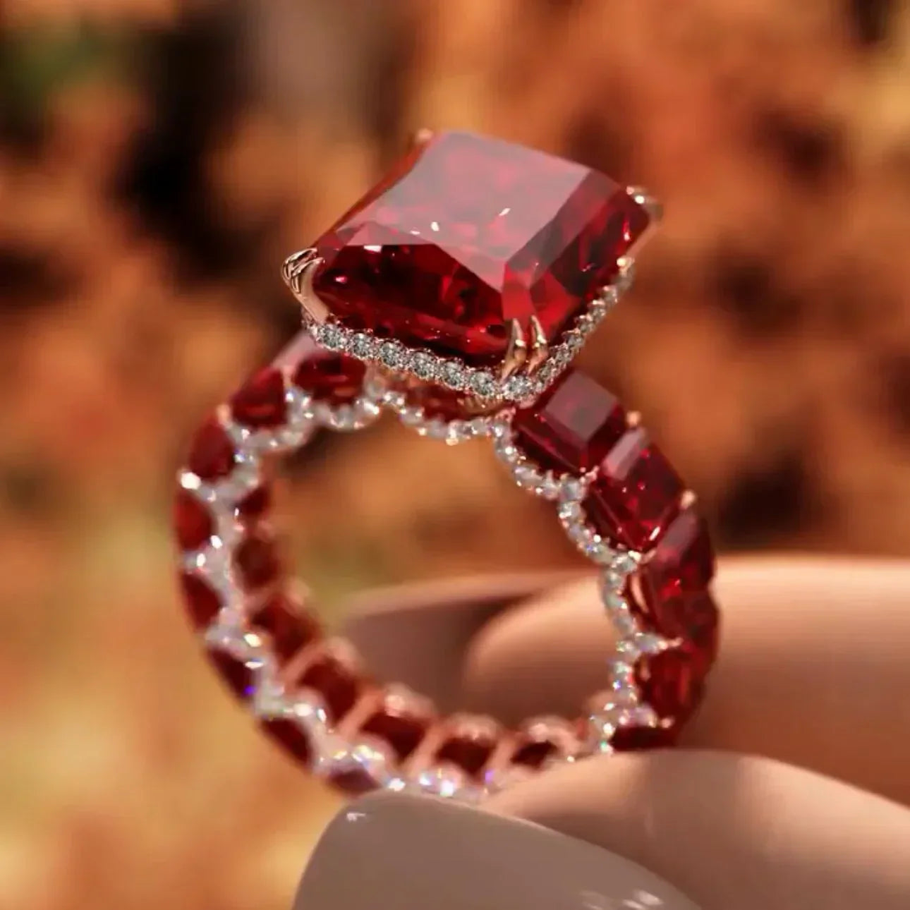 Royal Gemstone Trio – 3 Exquisite Rings By Shinyza®