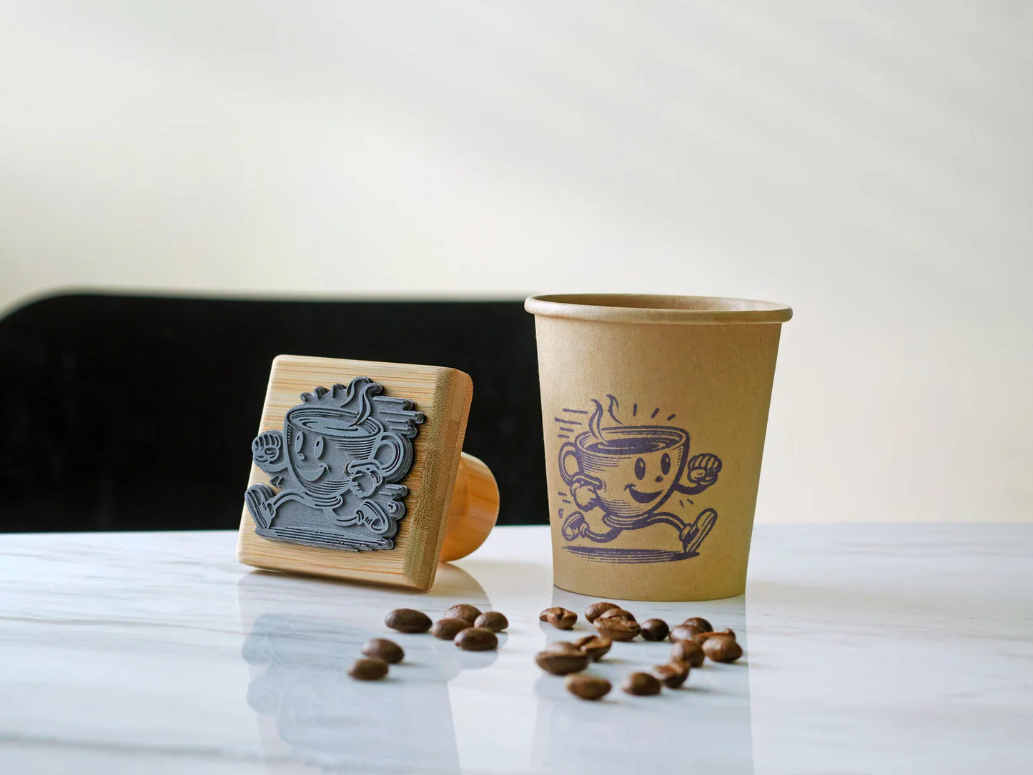 Wooden Rubber Face & Logo Stamp by Vista Wall